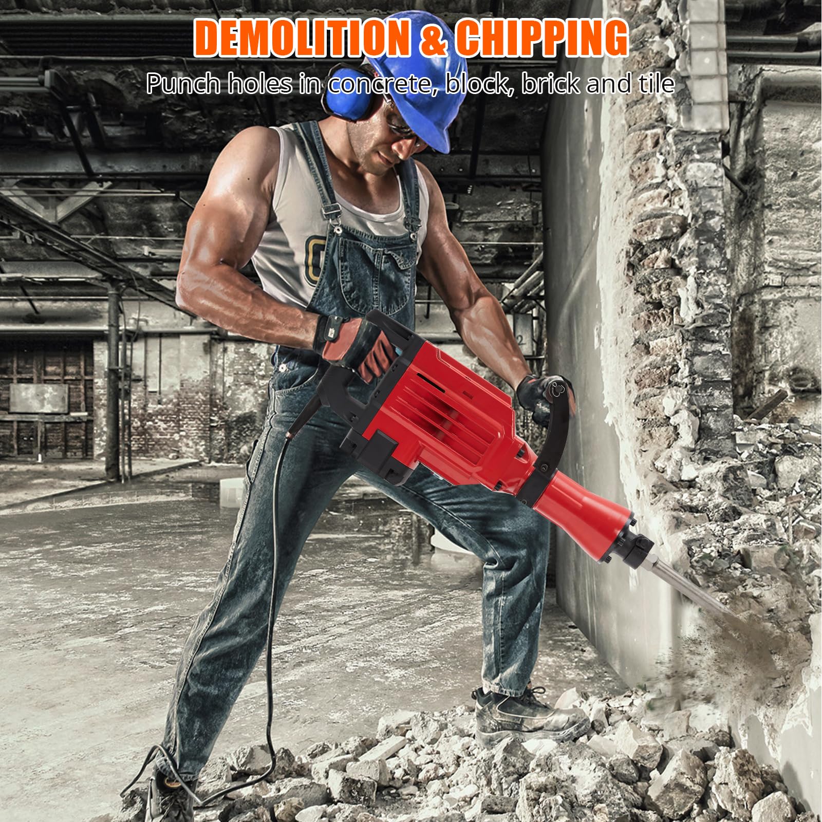 3600W Demolition Jack Hammer, Jack Hammer Concrete Breaker Tool