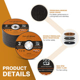 Shawya 25 PCS 3 Inch Cut Off Wheels Metal and Stainless Steel Cutting Wheel for Angle Grinder 3"x1/16"x3/8"Cutting disc Die Grinder Cut Off Wheel Shawya