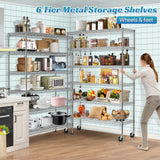 Meet perfect Adjustable Storage Shelves 6 Tier Wire Shelving Unit and Storage, 2100lbs Capacity Metal Shelving Heavy Duty Garage Shelves Storage Meet perfect