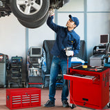 INTERGREAT Rolling Tool Chest with Wheels and 8 Drawers, Detachable Large Tool Cabinet with Lock for Garage, Locking Mechanic Tool Cart with Black INTERGREAT