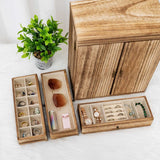 Poyilooo Jewelry Box Organizer, Large Jewelry Boxes for Women, Great Storage Earring Organizer Display for Necklace Earring Ring Bracelet, Rustic Poyilooo