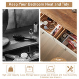 T4TREAM 7 Drawers Dresser Chests for Bedroom, Wood Rustic Tall Chset of Drawers,Dressers Organizer for Bedroom, Living Room,Hallway, Antique White T4TREAM