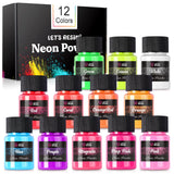 LET'S RESIN Neon Pigment Powder,12Colors Fluorescent Powder,10g/Bottle of Mica Powder for Epoxy Resin,Nail,Tumblers,Soap Making,Slime & LET'S RESIN