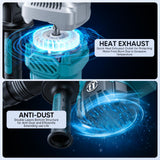 ENEACRO SDS-Max Demolition Jack Hammer for Concrete, Heavy Duty 11 Amp Electric Demo Chipping Hammer，Aluminum Alloy Shell, Vibration Control, ENEACRO