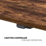 FLEXISPOT Electric Height Adjustable Standing Desk, 48 x 24 Inches, Black Frame/Rustic (EC1 Classic 48, Rustic 2 Packages) FLEXISPOT