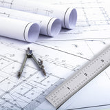 eBoot 2 Pack Stainless Steel Ruler Machinist Engineer Ruler, Rigid Metal Ruler with Inch Graduations 1/8, 1/16, 1/32, 1/64 Inch for Engineering, EBOOT