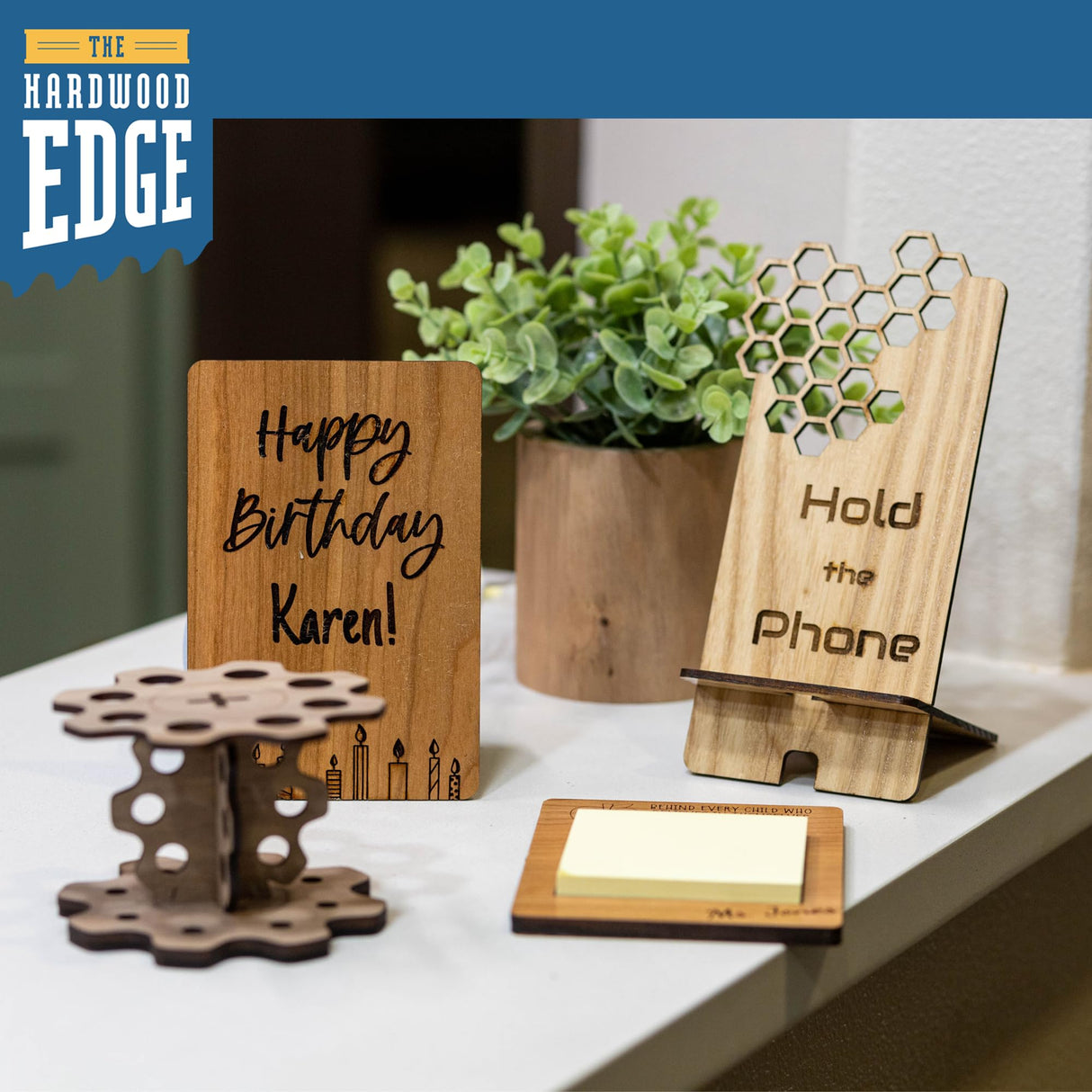 The Hardwood Edge Hard Maple Wood Planks - 2-Pack Hard Maple Wood for Unfinished Wood Crafts - 1/8’’ (3mm) 100% Pure Hardwood - Laser Engraving THE HARDWOOD EDGE