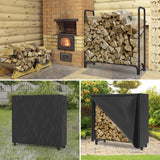WALMANN 4ft Firewood Log Rack with Cover Outdoor, Heavy Duty Firewood Rack With Weather Resistant 600D Oxford Fabric Cover, Indoor/Outdoor Wood Rack WALMANN