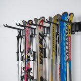 WALMANN Garage Storage Organization System Ski Wall Rack 10 Pairs of Skis Mount Hanger Home Shed and Garage Snowboard Wall Rack System Holds Up to Walmann