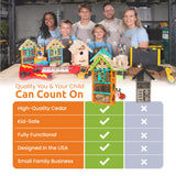 SparkJump Premium Bug Hotel Kit - DIY Solid Cedar Wood Craft Kit for Building Your Own Bee Hotel, Lady Bug House, or Mason Bee House - Educational SparkJump