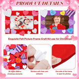Ferraycle 232 Pieces Valentines DIY Picture Frames Craft Kit for Kids 32 Pieces Valentine Photo Frames with 200 Pieces Heart Shaped Foam Stickers for Ferraycle
