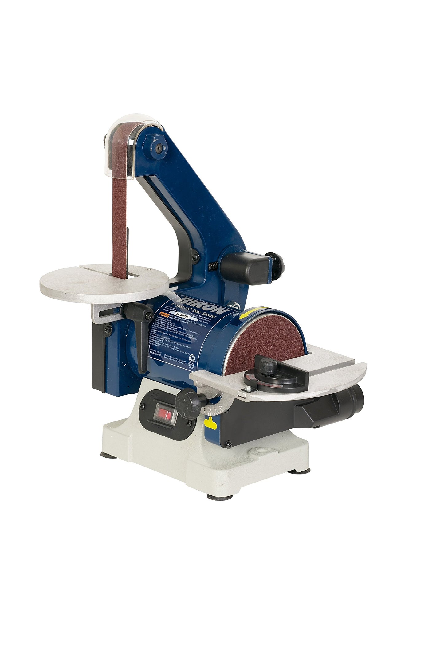 RIKON Power Tools 50-151 Belt with 5" Disc Sander, 1" x 30", Blue - WoodArtSupply