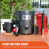 TOAUTO 6KG Propane Melting Furnace Kit TMF6000B-V3 Propane Foundry Home Kiln Casting Tool for Smelting Casting Gold Silver Copper Scrap Metal Recycle TOAUTO