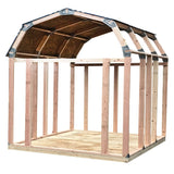 EZBUILDER 70188 Barn Style Shed Instant Framing Kit, 7'x8', Metal EZBUILDER
