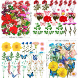MIKIYA 103Pcs Dried Pressed Flowers with Butterfly Stickers for Resin Molds, Real Natural Bulk Dry Floral Leave for DIY Art Crafts, Epoxy Jewelry, MIKIYA
