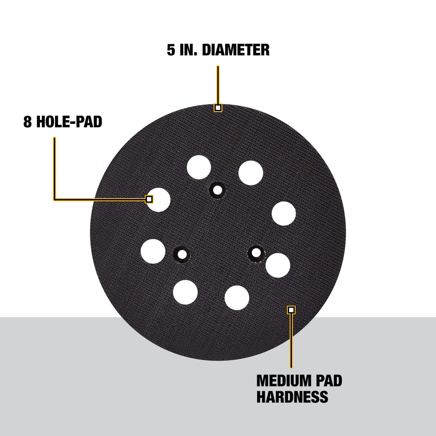 DEWALT Sander Pad, 5-Inch Orbital, Fits the DW421, DW423, D26451 and D26453 (DW4388) DEWALT