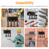 Ensayeer Power Tool Organizer, Cordless Drill Storage, Drill Holder Storage Wall Mount Shelf Rack, Charging Station to optimize Garage Organization Ensayeer
