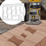 Hecfu 8 in 1 Router Template for Woodworking, Router Jig Bowtie Template, Bowtie Router Template Jig Kit, Butterfly Inlay Template Decorative Hecfu