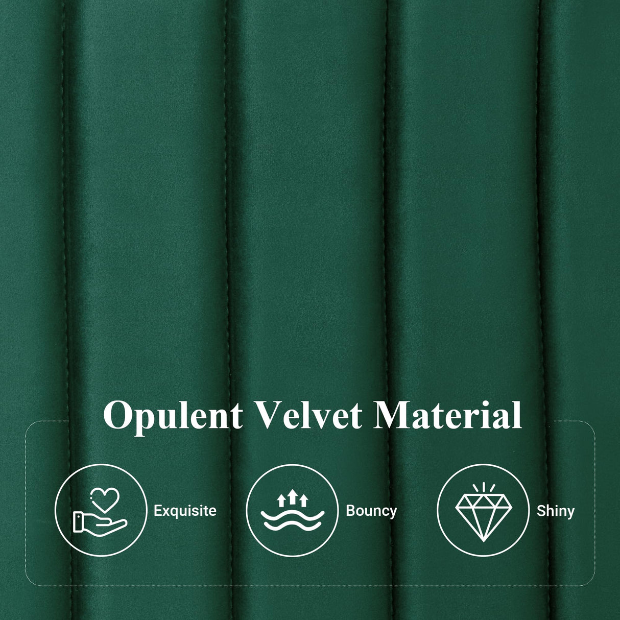 Elegant Green Velvet Queen Bed Frame with Adjustable Tufted Headboard by Allewie Allewie