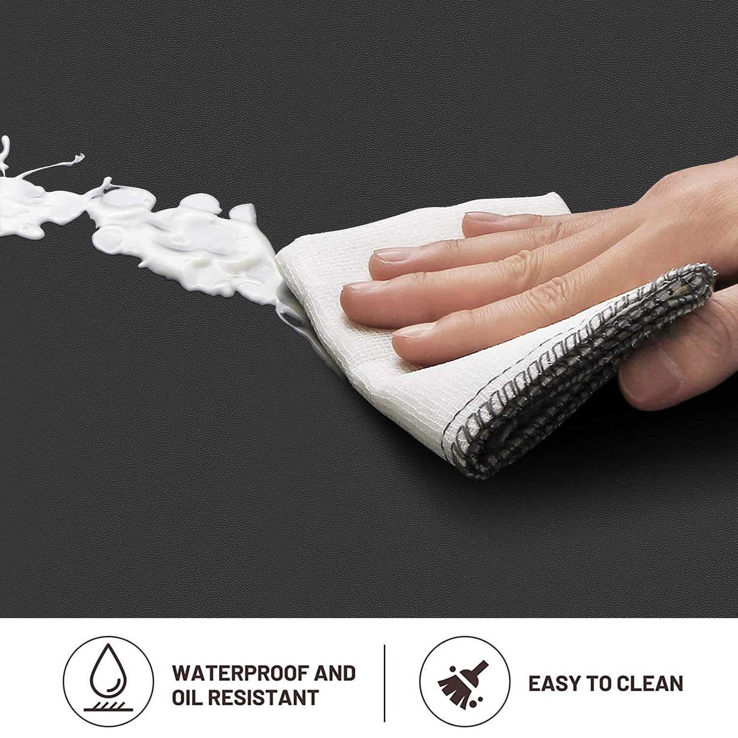 HappyTrends 2 PCS Kitchen Mat Cushioned Anti-Fatigue Floor Mat, Heavy Duty Ergonomic Comfort Foam Standing Mat, Waterproof Non-Slip Kitchen Rugs for HappyTrends