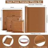 3 Sizes Pressing Pillow for Heat Press with 1 Heat Press Transfer Paper and 2 Roll of Tape Heat Press Pillow Bundle for Ironing T-Shirts and Screen Zonon
