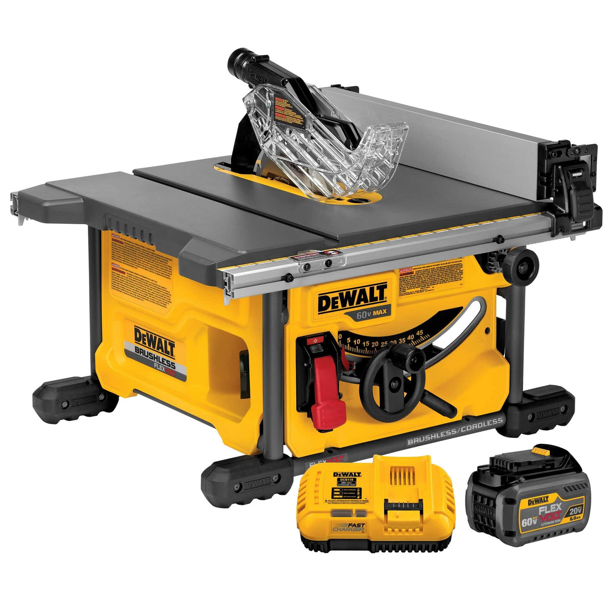 DEWALT FLEXVOLT 60V MAX* Table Saw, 8-1/4-Inch (DCS7485T1) DEWALT
