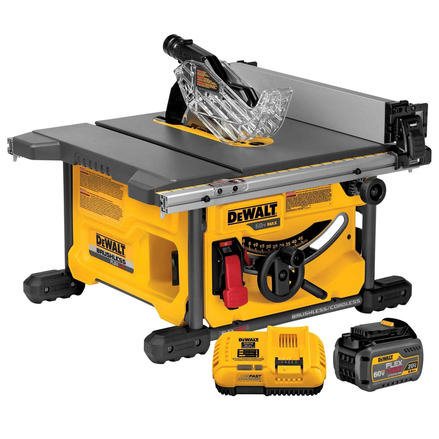 DEWALT FLEXVOLT 60V MAX* Table Saw, 8-1/4-Inch (DCS7485T1)