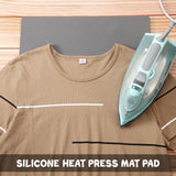Frienda 2 Pcs Heat Press Pad Mat 0.31 Inch Thick Silicone Mat for Heat Press Flat Press Replacement Pad for Sublimation Heat Transfer Machine T Shirt Frienda