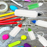 XYSMZM 12 Pcs 1 Ounce Precision Tip Applicator Bottles, 30ML Needle Tip Glue Bottles for DIY Paper Quilling Craft, with 2 Mini Funnel, 6 Color Lids XYSMZM