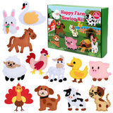 YEETIN Sewing Kit for Kids Ages 6+, Beginner Felt Sewing Craft Kit, DIY Farm Stuffed Animals Making Set, Art Projects for Girls Toys, Learn to Sew YEETIN