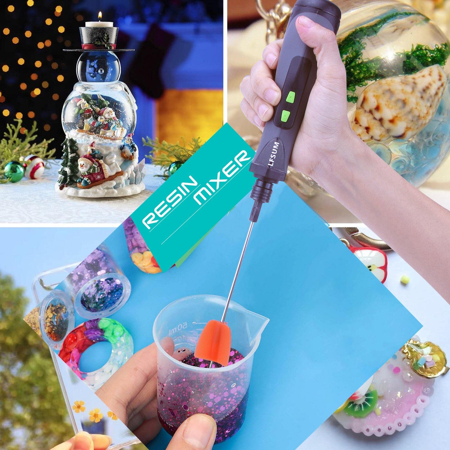 Silicone Resin Mixer Epoxy Mixer Paddles,Reusable Reusable Paint and Resin Mixer Paddle to Mix,Mixer for Drill Paint Mixer/Paint Stirrer for Mixing LFSUM