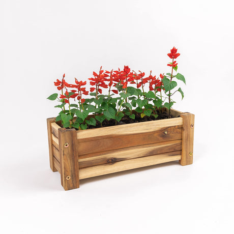 Avera Products | Raised Garden Bed | Rectangle Wood Planter Box | The Perfect Wooden Flower Box | 16" x 7.5" x 6.5" | Great Small Vegetable or Herb Avera Products