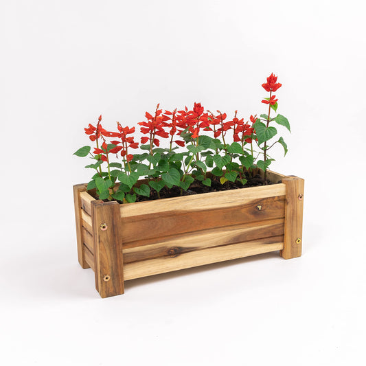 Avera Products | Raised Garden Bed | Rectangle Wood Planter Box | The Perfect Wooden Flower Box | 16" x 7.5" x 6.5" | Great Small Vegetable or Herb