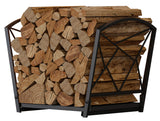 Fire Beauty Firewood Log Rack, Iron Wood Lumber Storage Holder for Fireplace, Heavy Duty Log Storage Bin for Firepit Stove Accessories Fire Beauty