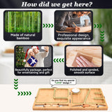Cheese Board Charcuterie Gift Folding - Bamboo Sturdy Easy to Storage Magnetic Mount Serving Platter with Knife Travel Picnic Cheese Tray Set UTCG