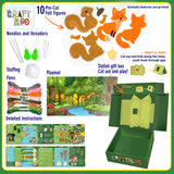 CRAFTILOO Woodland Sewing Kit for Kids, Fun and Educational Fairytale Craft Set for Boys and Girls Age 7-12, Sew Your Own Felt Forest Animal Craft CRAFTILOO
