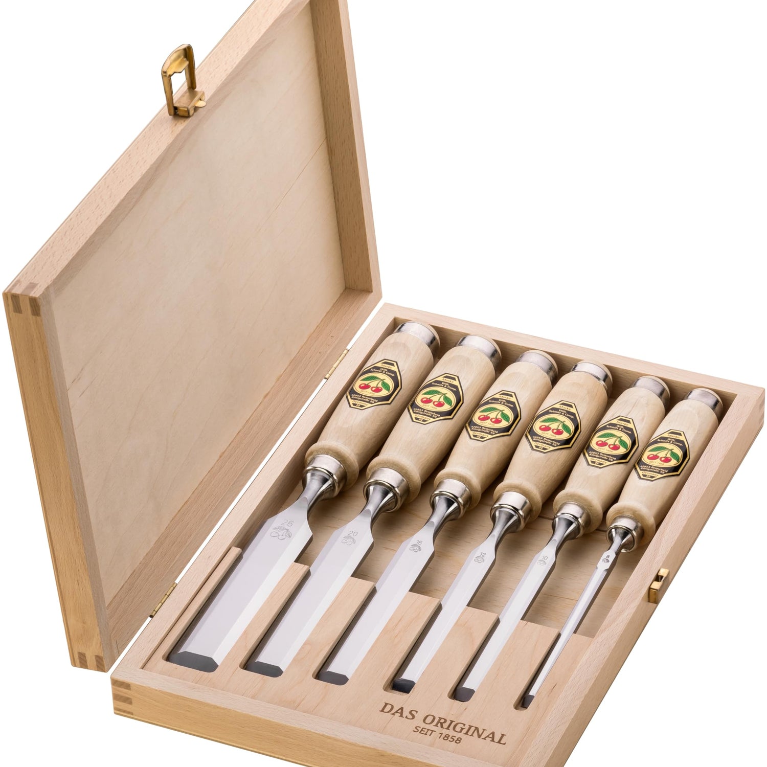 Kirschen 1101000 6-Piece Chisel Set in Wood Box Kirschen