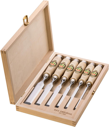 Kirschen 1101000 6-Piece Chisel Set in Wood Box - WoodArtSupply