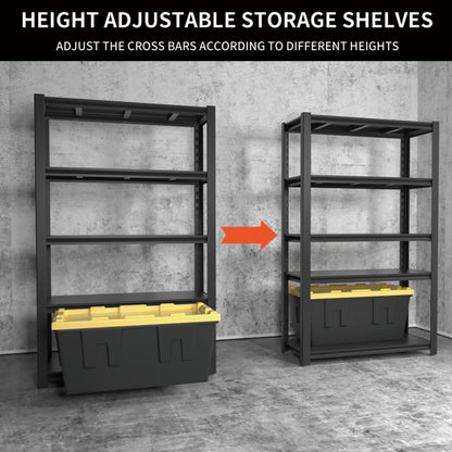 OLLRRACT 5 Tier Garage Shelving 2200LBS Heavy Duty Garage Storage Shelves Adjustable Metal Shelving Unit for Garage Storage Rack Industrial Utility - WoodArtSupply