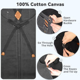 Bluegogo Chef Aprons for Men Women, Cotton Canvas Cross Back Adjustable Apron with Large Pockets for Kitchen Garden Salon, Size M to XXL (Black) Bluegogo