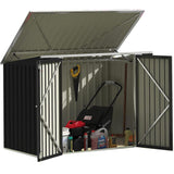 Devoko Outdoor Storage Shed 5.8 x 3.3 FT Metal Trash Shed Waterproof Outside Storage with Lid Chain Hydraulic Gas Rod for Trash Can Toys Weeding Devoko