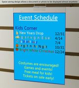 Marketing Holders 4 Pack Slatwall Sign Holder for 8.5 x 11 Inch Flyers Ads and Price Lists in Bookstores Retail Stores and Libraries No Assembly Marketing Holders