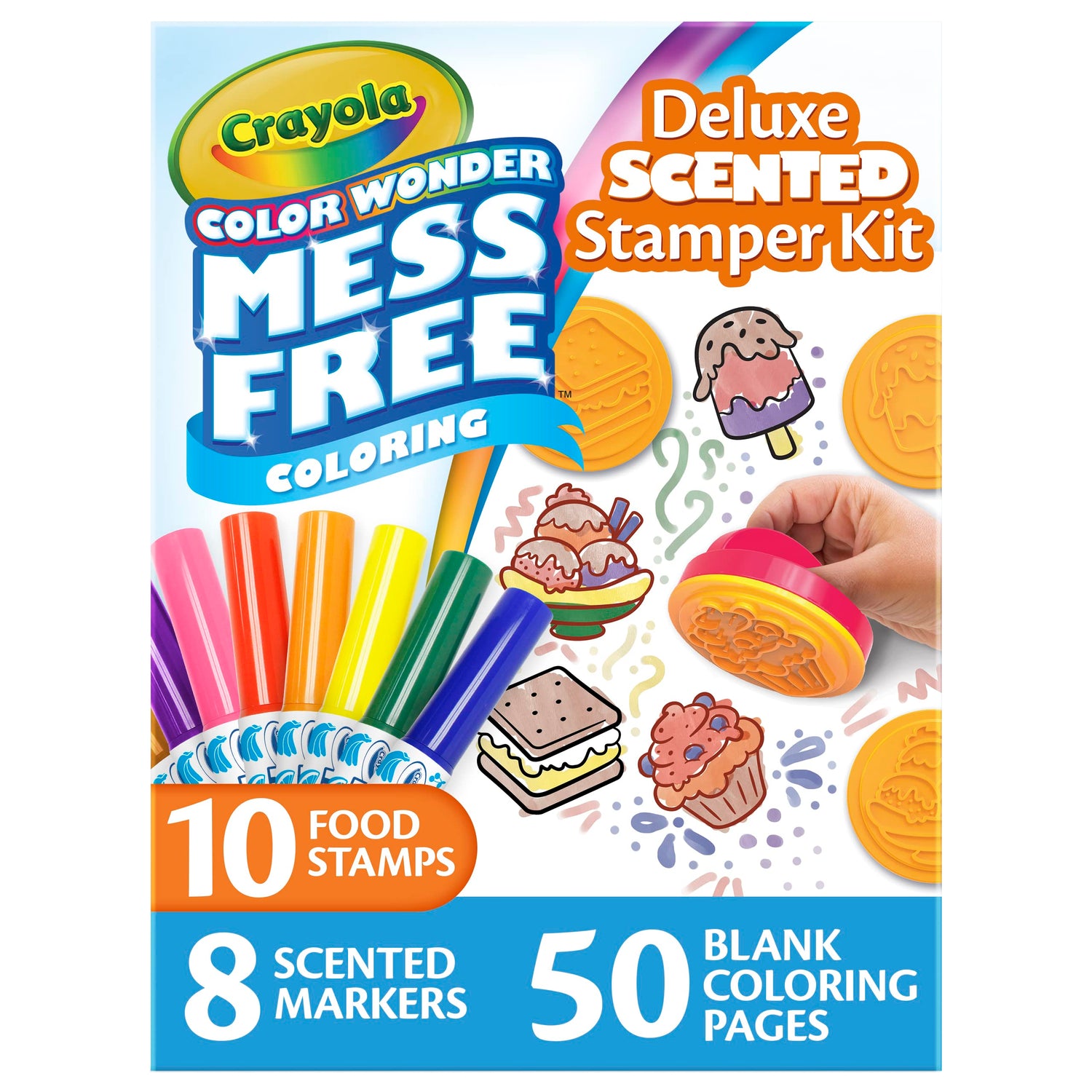 Crayola Color Wonder Mess Free Coloring Set, 50 Blank Coloring Pages, Scented Color Wonder Stamps and Markers, Refill Set Crayola