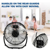 Simple Deluxe 12 Inch 3-Speed High Velocity Heavy Duty Metal Industrial Floor Fans Oscillating Quiet for Home, Commercial, Residential, and Simple Deluxe