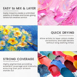 52 PCS Acrylic Paint Set with 12 Brushes, 2 Knives and Palette, 36 Colors (2oz/60ml) Art Craft Paints Gifts for Adults Kids Artists Beginners, Art VigorFun