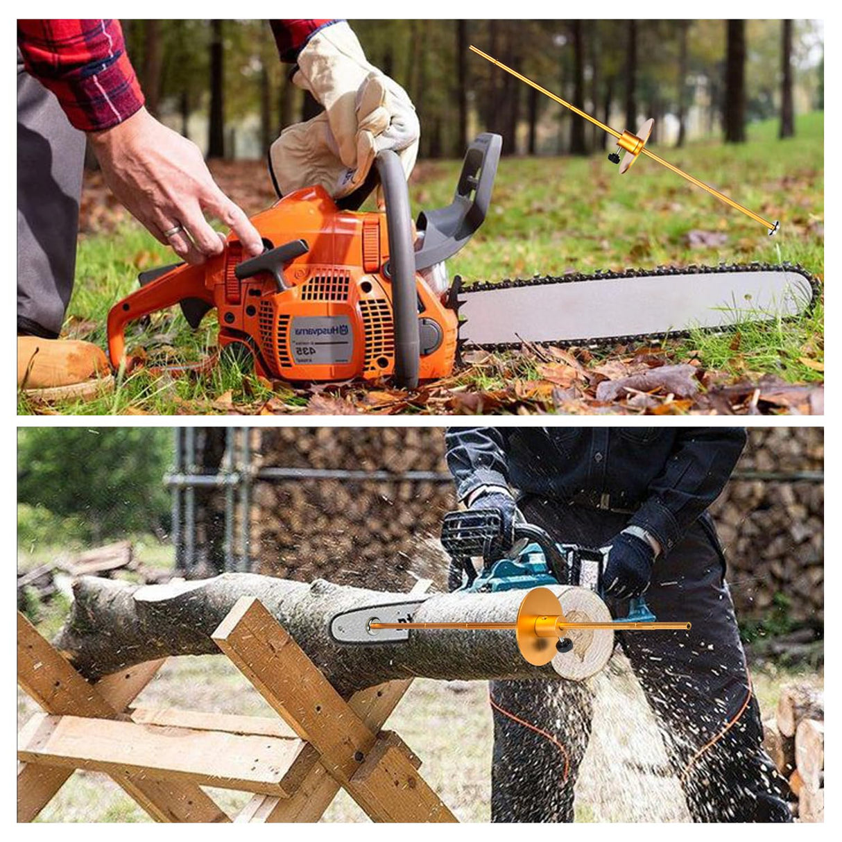 Sthmeyue Strong Magnetic Firewood Cutting Measuring Tool for quick firewood length measurement, adjustable firewood measuring tool. Sthmeyue