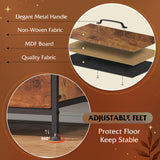 WLIVE Wide Fabric Dresser, 6 Drawer Dresser TV Stand for 60" TV, Dressers Bedroom Furniture Large Storage Tower Unit with Fabric Bins, Dresser for WLIVE