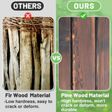 Wood Garden Fence - 13.1ft (L) x 11.8in (H) Pine Landscape Border Edging, Flexible Weather-Resistant Fences for Decorate Spring Outdoor Patio Yard Acostop