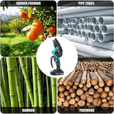 Saker Mini Chainsaw,Portable Electric Chainsaw Cordless,Handheld Chain Saw Pruning Shears Chainsaw for Tree Branches,Courtyard,Household and Saker