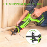 Greenworks 24V Brushless 1" Compact Reciprocating Saw (3,000 SPM), 2.0Ah Battery and Compact Charger Included Greenworks